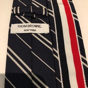 THOM BROWNE NAVY BLUE AUTHENTIC TIE